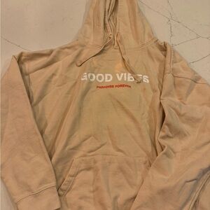 Tan 'Good Vibes' Hoodie